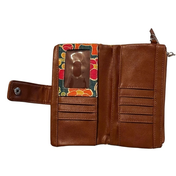 Relic Brand Collection Double Handled Flowers and Elephant Handbag and Wallet - Picture 2 of 8